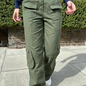 Brandy Melville Kim Pants cargo pants olive green spring streetwear granola